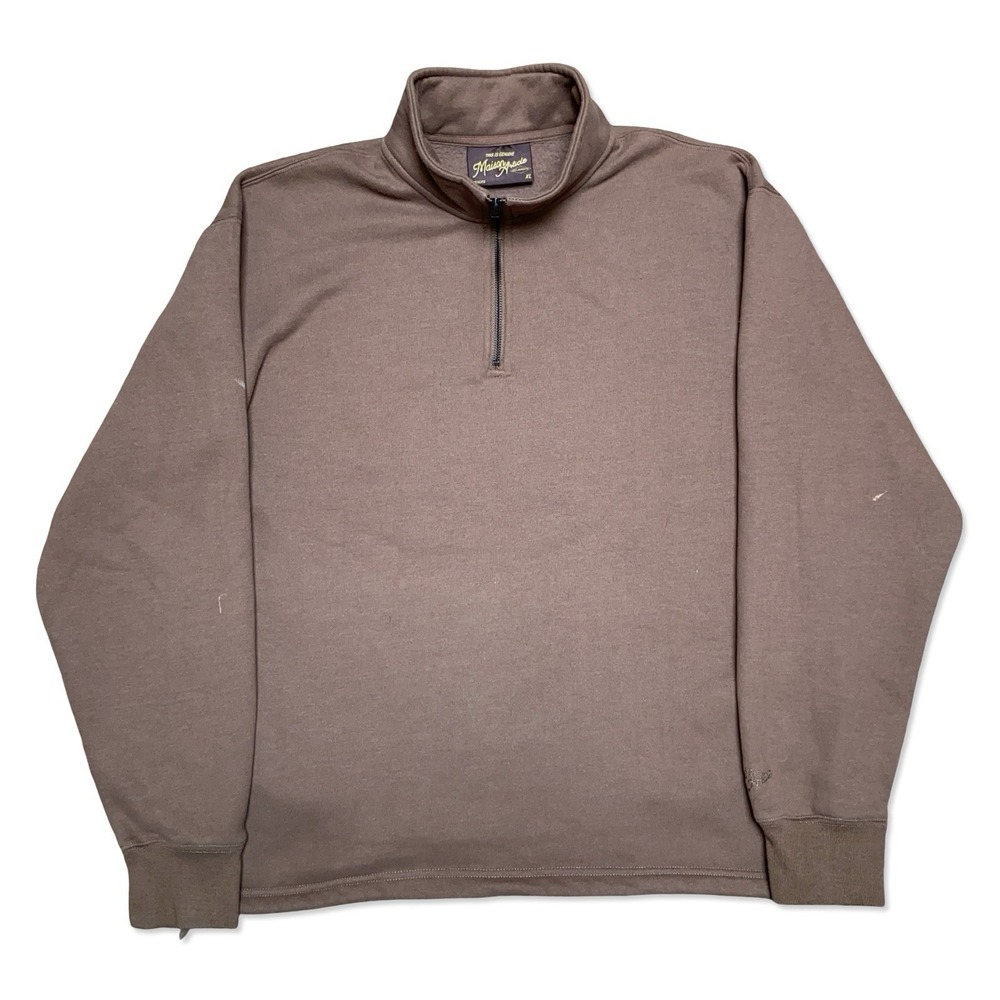 Maison Article Quarter Zip Sweatshirt Pullover Brown Fleece XL Shoe Palace